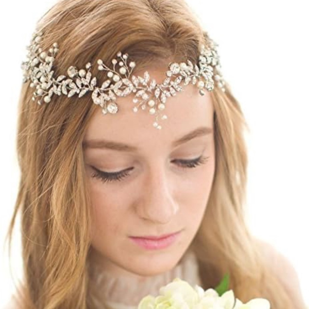 Handmade crystal rhinestones bridal headband